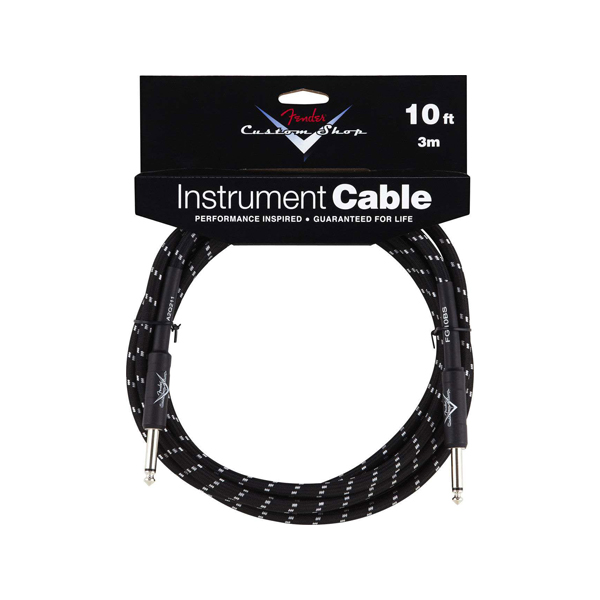 Гитарный кабель FENDER CUSTOM SHOP 10` INSTRUMENT CABLE BLACK TWEED