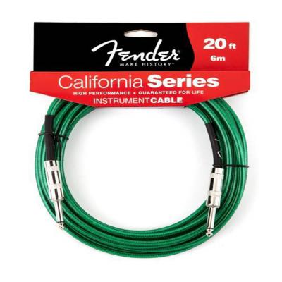 Гитарный кабель FENDER 20 CALIFORNIA INSTRUMENT CABLE SURF GREEN
