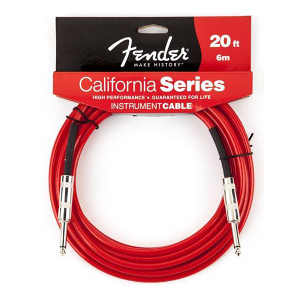 Гитарный кабель FENDER 20 CALIFORNIA INSTRUMENT CABLE CANDY APPLE RED