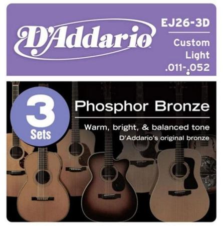 Комплект струн D`ADDARIO EJ26-3D