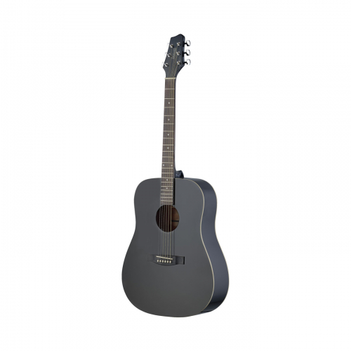 Леворукая акустическая гитара STAGG SA30D-BK LH